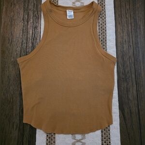 Tan Ribbed‎ Tank Top